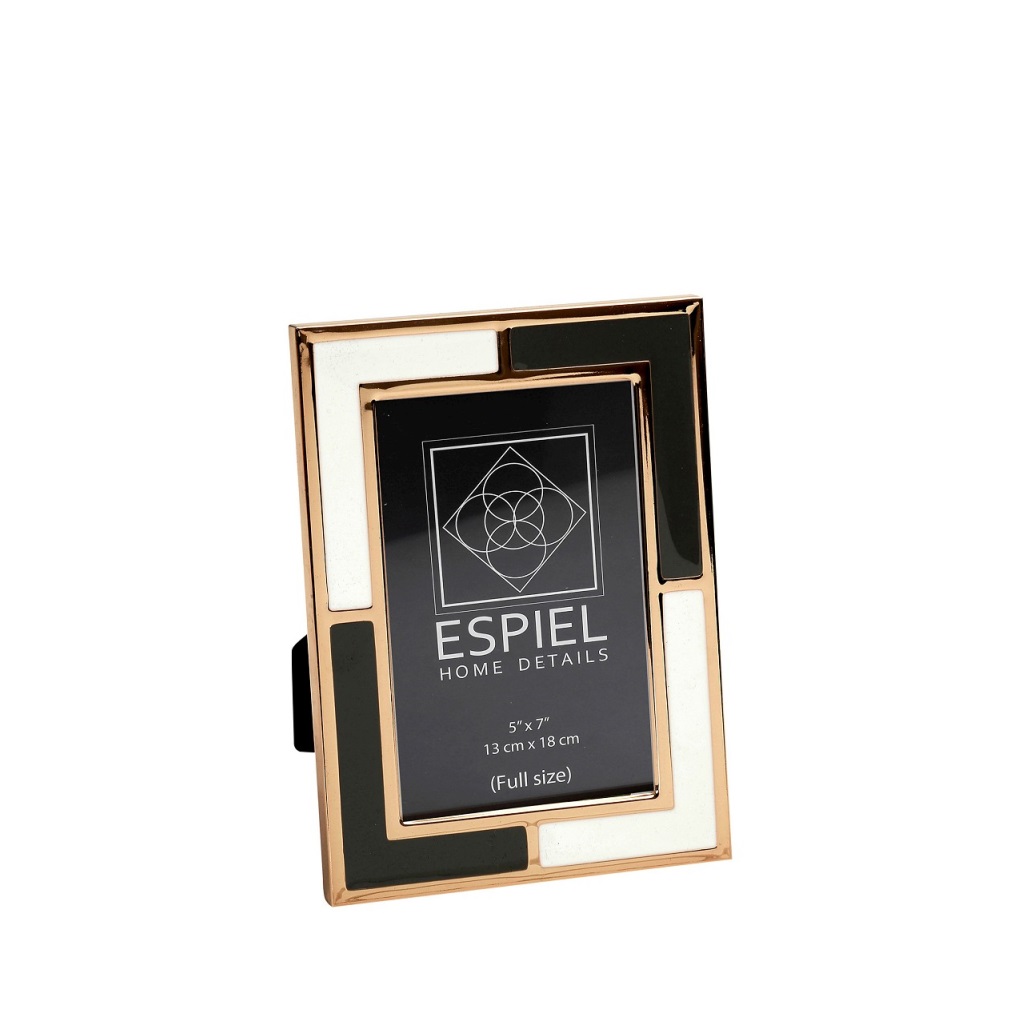 ESPIEL - ΣΗΜΑΝΤΙΚΟ: Σε περίπτωση διαφοράς τιμής από το κατάστημα ισχύει παντα και μόνο η τιμή του καταστήματος Κορνίζα Μεταλλική Λευκή-Γκρι ESPIEL 13x18εκ. FAM706 (Υλ