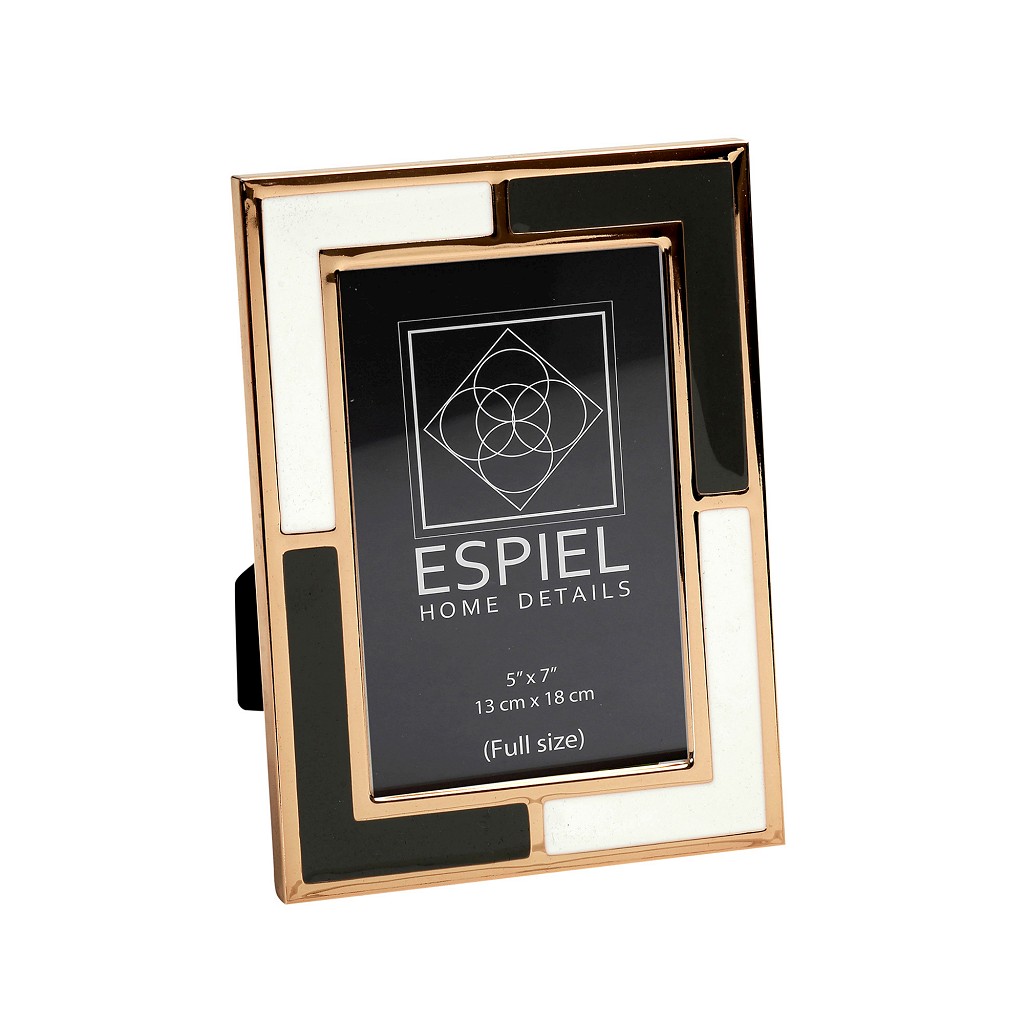 Κορνίζα Μεταλλική Λευκή-Γκρι ESPIEL 20x25εκ. FAM708 (Υλ