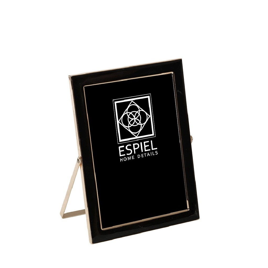 ESPIEL - ΣΗΜΑΝΤΙΚΟ: Σε περίπτωση διαφοράς τιμής από το κατάστημα ισχύει παντα και μόνο η τιμή του καταστήματος Κορνίζα Μεταλλική Μαύρη-Χρυσή ESPIEL 15x20εκ. FAM611 (Υ