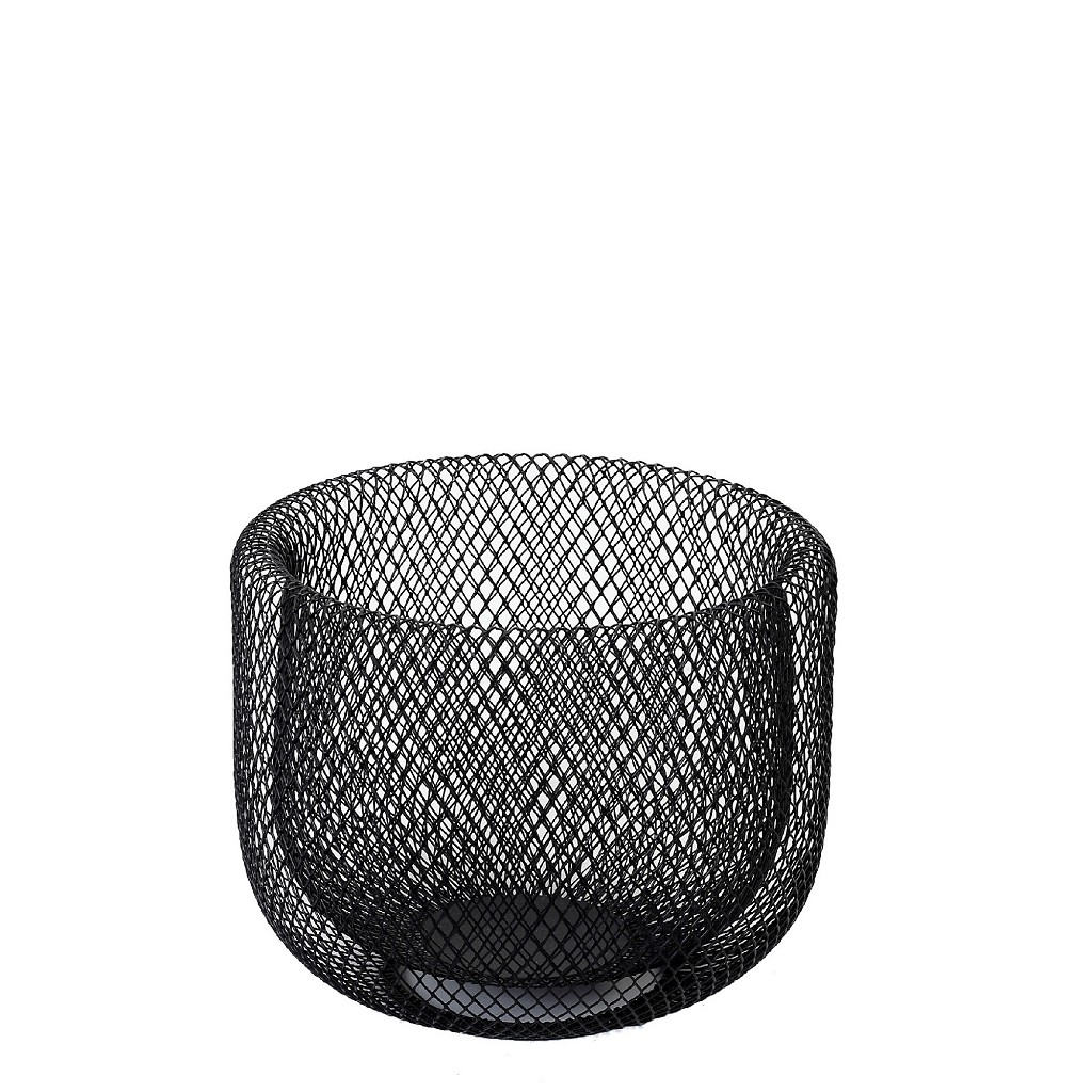 Διακοσμητικά Επιτραπέζια 24home - ΣΗΜΑΝΤΙΚΟ: Σε περίπτωση διαφοράς τιμής από το κατάστημα ισχύει παντα και μόνο η τιμή του καταστήματος Καλάθι Μεταλλικό Μαύρο 20,5x16,5εκ. ESPIEL ATG107 (Υλικ