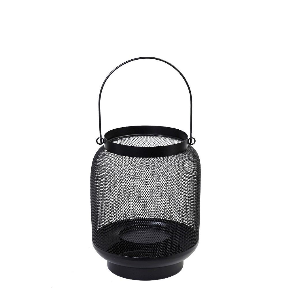 Διακοσμητικά Επιτραπέζια 24home - ΣΗΜΑΝΤΙΚΟ: Σε περίπτωση διαφοράς τιμής από το κατάστημα ισχύει παντα και μόνο η τιμή του καταστήματος Φανάρι Μεταλλικό Μαύρο Δ18x22εκ. ESPIEL ATG109 (Υλικό: