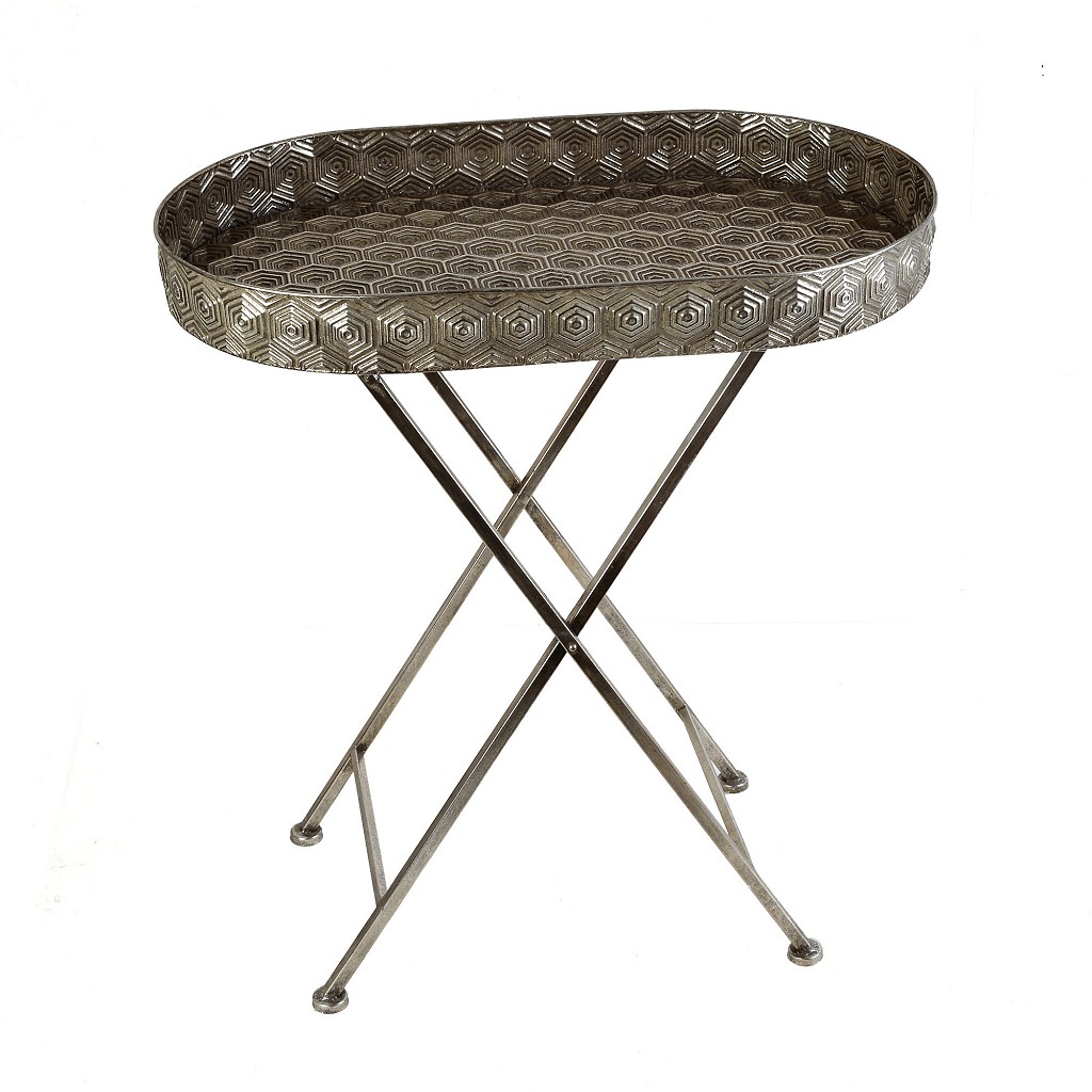 ESPIEL Τραπεζάκι Βοηθητικό Μεταλλικό Χρυσό 65x39,5x70,5εκ. ESPIEL GLD104 (Υλικό: Μεταλλικό, Χρώμα: Χρυσό ) - ESPIEL - GLD104