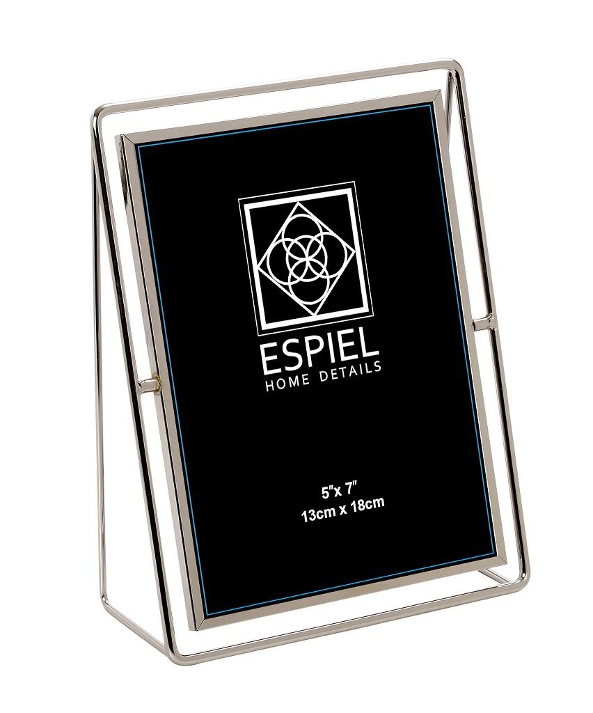 Διακοσμητικά Επιτραπέζια 24home - ΣΗΜΑΝΤΙΚΟ: Σε περίπτωση διαφοράς τιμής από το κατάστημα ισχύει παντα και μόνο η τιμή του καταστήματος Κορνίζα Μεταλλική Ασημί 16x1,5x21εκ. ESPIEL FAM301 (Υλι