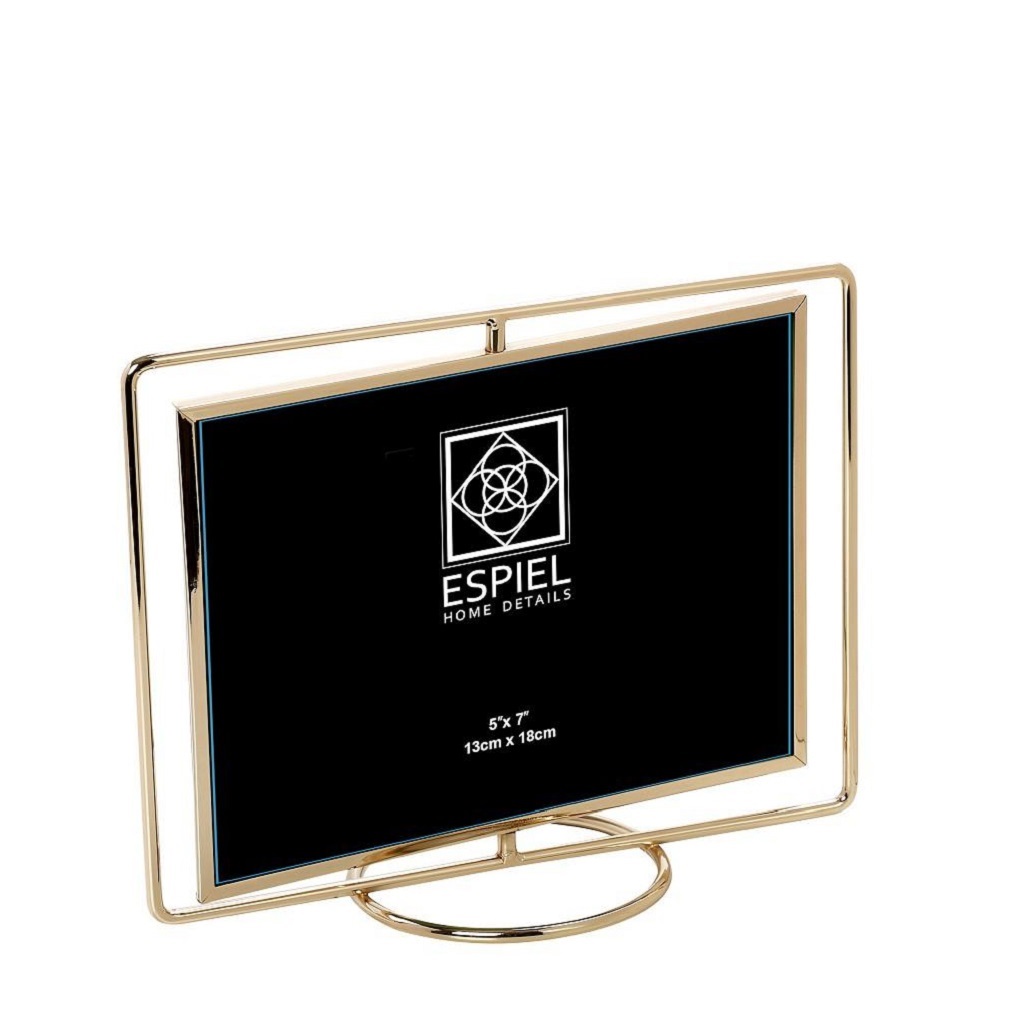 Κορνίζα Μεταλλική Χρυσή Landscape 23x10x19εκ. ESPIEL FA