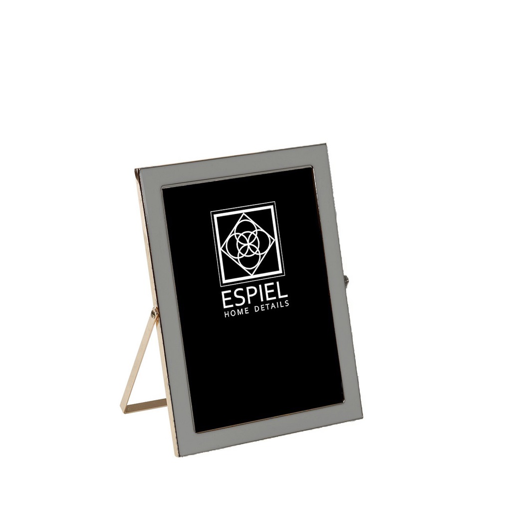 Κορνίζα Μεταλλική Γκρι-Χρυσή 16,8x0,6x22εκ. ESPIEL FAM6