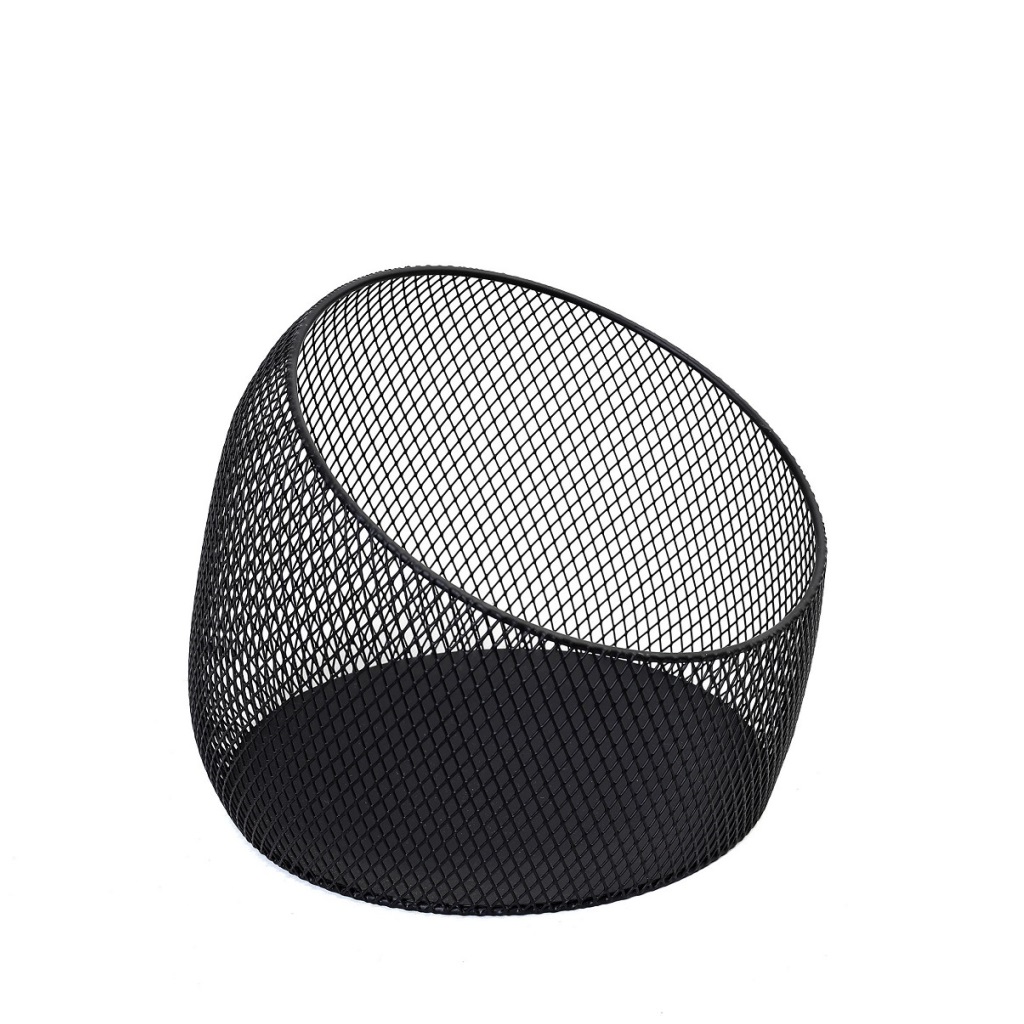 ESPIEL Καλάθι Μεταλλικό Στρογγυλό Μαύρο 22x22x13,5εκ. ESPIEL HOT1005 (Υλικό: Μεταλλικό, Χρώμα: Μαύρο) - ESPIEL - HOT1005