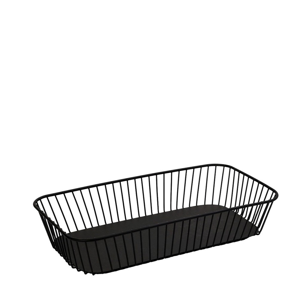 ESPIEL - ΣΗΜΑΝΤΙΚΟ: Σε περίπτωση διαφοράς τιμής από το κατάστημα ισχύει παντα και μόνο η τιμή του καταστήματος Καλάθι Μεταλλικό Ορθογώνιο Μαύρο 32,5x17,6x6,5εκ. ESPIE