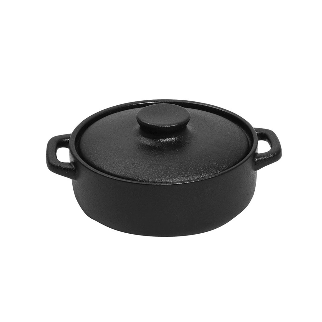 Κατσαρόλα Ρηχή Stoneware Lava Μαύρη 20,8x15,8x5,8εκ. ESPIEL NOL104 (Χρώμα: Μαύρο, Υλικό: Stoneware) - ESPIEL - NOL104