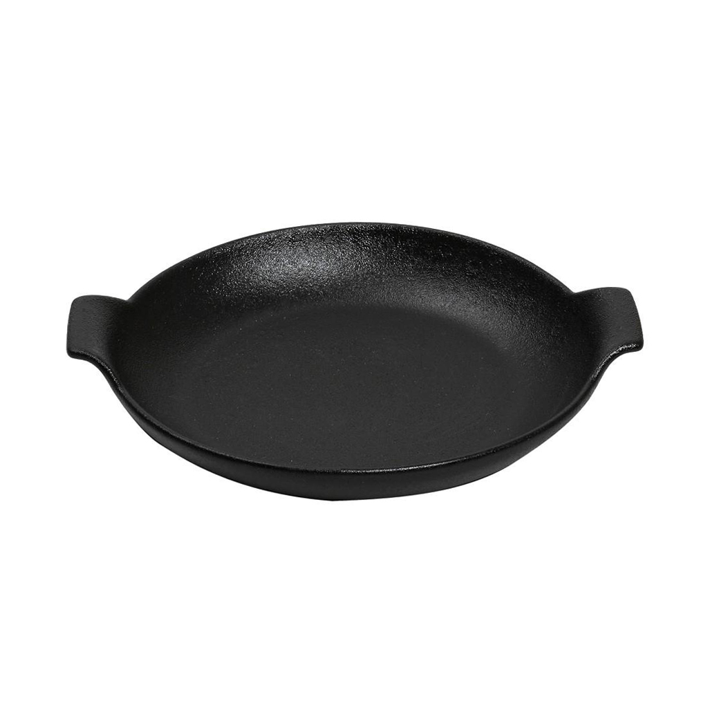 Σαγανάκι Stoneware Μαύρο Lava 24x21x6εκ. ESPIEL NOL113K