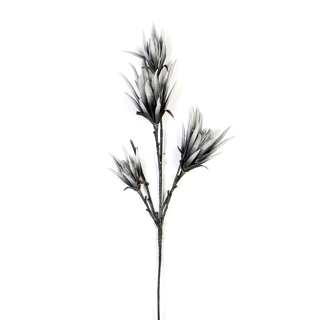 Διακοσμητικά Επιτραπέζια 24home - ΣΗΜΑΝΤΙΚΟ: Σε περίπτωση διαφοράς τιμής από το κατάστημα ισχύει παντα και μόνο η τιμή του καταστήματος Κλαδί Με Λουλούδια Γκρι 100εκ. Espiel MAP219K6 (Σετ 6 Τ
