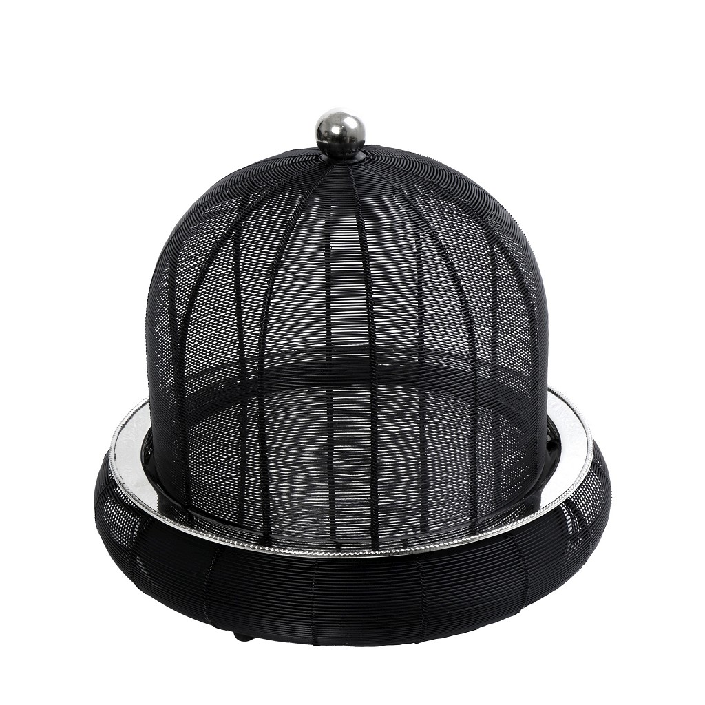 Πιατέλα Σερβιρίσματος Ανοξείδωτη-Αλουμινίου Μαύρη 41x41