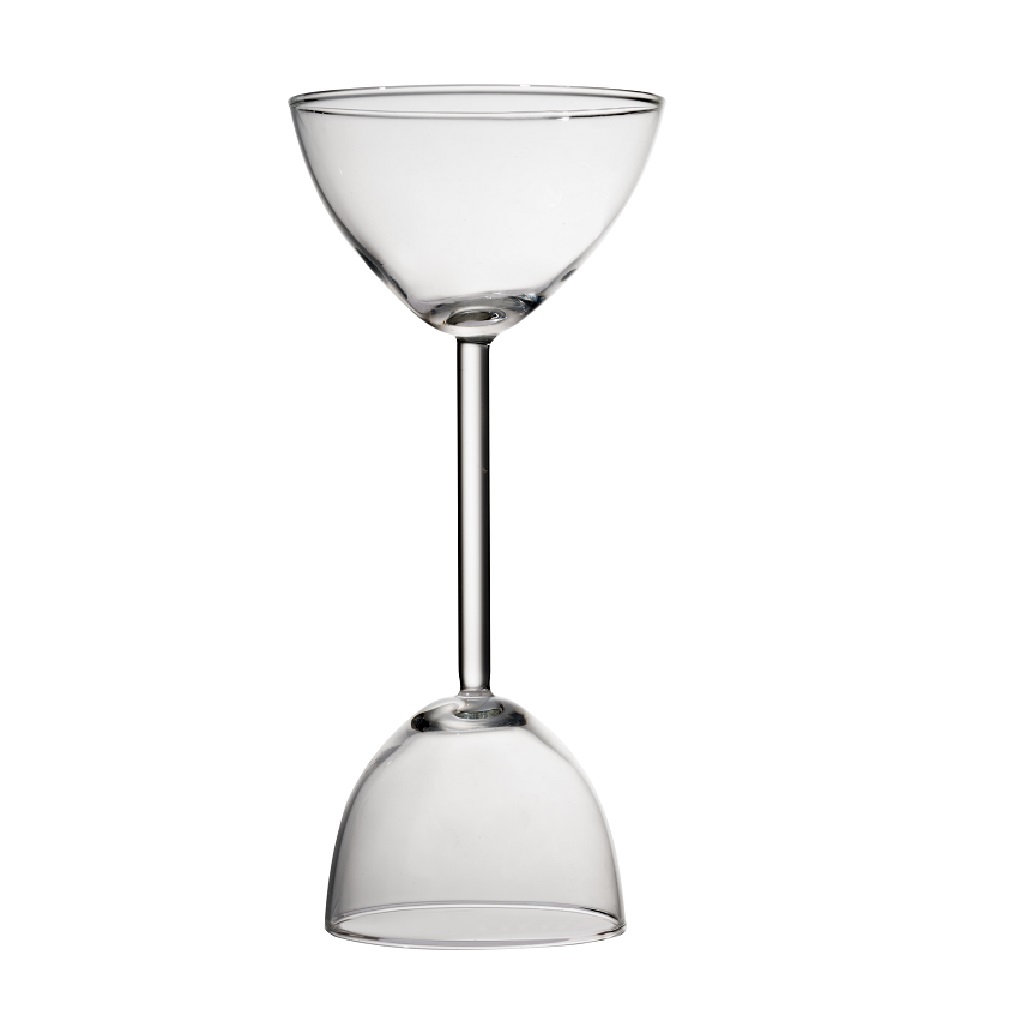 Ποτήρι Double Face Γυάλινο Διάφανο ESPIEL 180ml/130ml-1