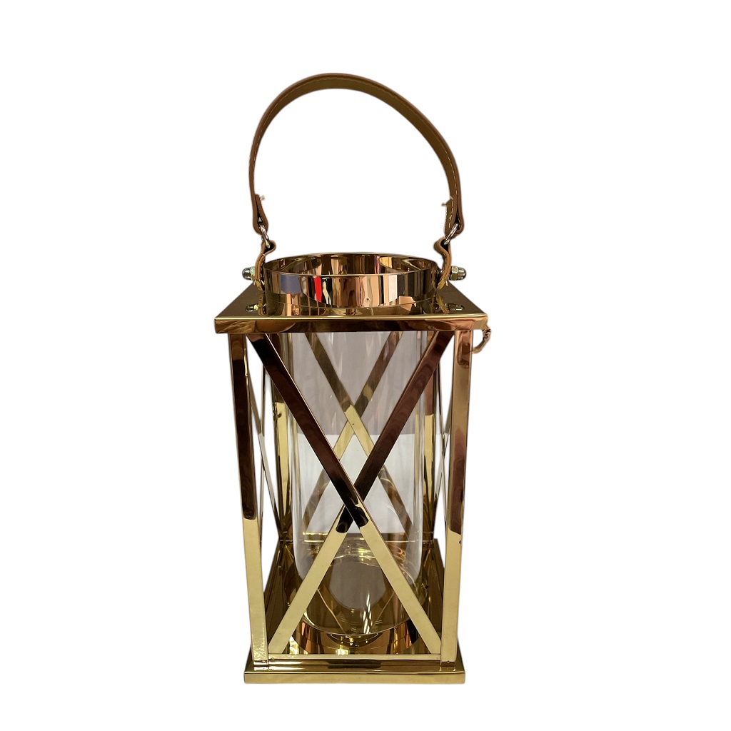 Φανάρι Μεταλλικό Χρυσό ESPIEL 16x16x29εκ. DWAA1013 (Υλι