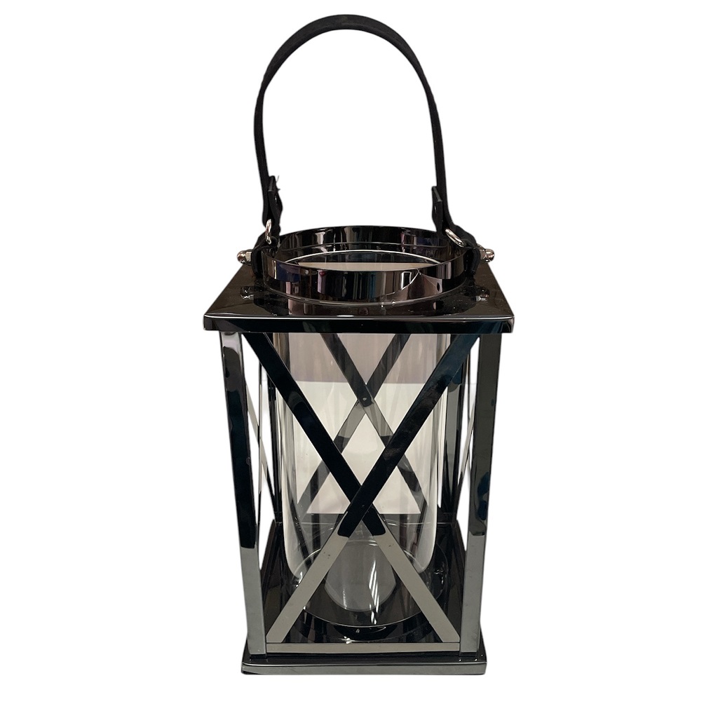 Διακοσμητικά Επιτραπέζια 24home - ΣΗΜΑΝΤΙΚΟ: Σε περίπτωση διαφοράς τιμής από το κατάστημα ισχύει παντα και μόνο η τιμή του καταστήματος Φανάρι Μεταλλικό Ασημί ESPIEL 16x16x29εκ. DWAA1014 (Υλι