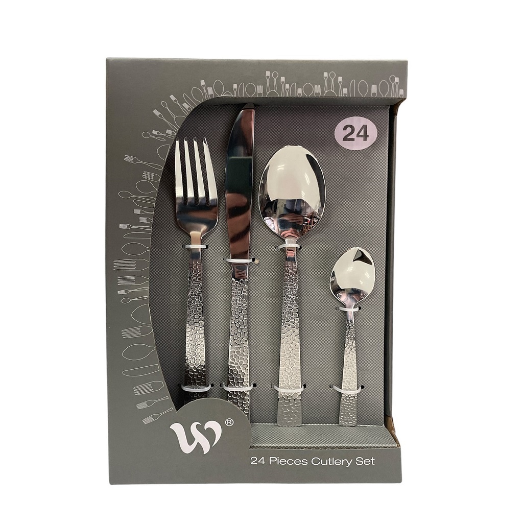 Μαχαιροπήρουνα Σετ 24τμχ Ανοξείδωτα Ασημί ESPIEL DWGA10