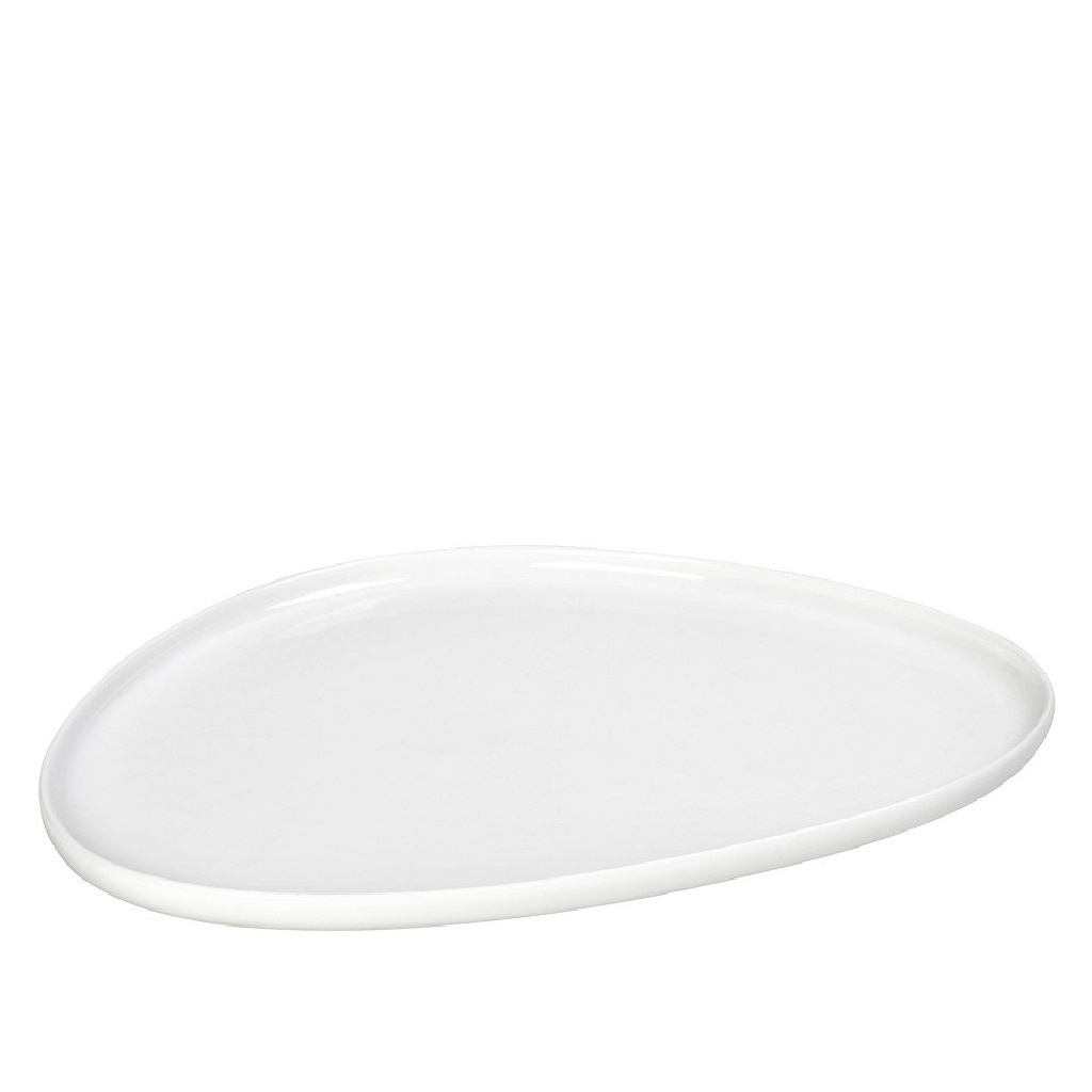 Διακοσμητικά και αξεσουαρ κουζίνας 24home - ΣΗΜΑΝΤΙΚΟ: Σε περίπτωση διαφοράς τιμής από το κατάστημα ισχύει παντα και μόνο η τιμή του καταστήματος Πιατέλα Σερβιρίσματος Τρίγωνη Πορσελάνης Ιβουάρ Siders