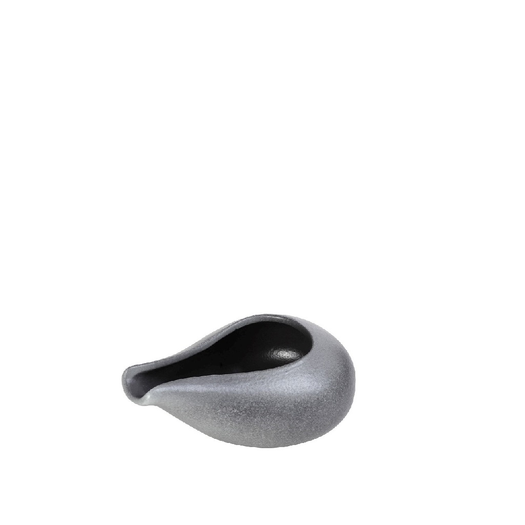 ESPIEL Σαλτσιέρα Πορσελάνης Γκρι Siders ESPIEL 9,8x7,4x5,2εκ.-125ml FUK333K6 (Σετ 6 Τεμάχια) (Υλικό: Πορσελάνη, Χρώμα: Γκρι) - ESPIEL - FUK333K6