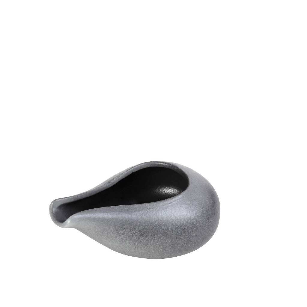 ESPIEL Σαλτσιέρα Πορσελάνης Γκρι Siders ESPIEL 13,2x9x6,3εκ.-200ml FUK334K6 (Σετ 6 Τεμάχια) (Υλικό: Πορσελάνη, Χρώμα: Γκρι) - ESPIEL - FUK334K6