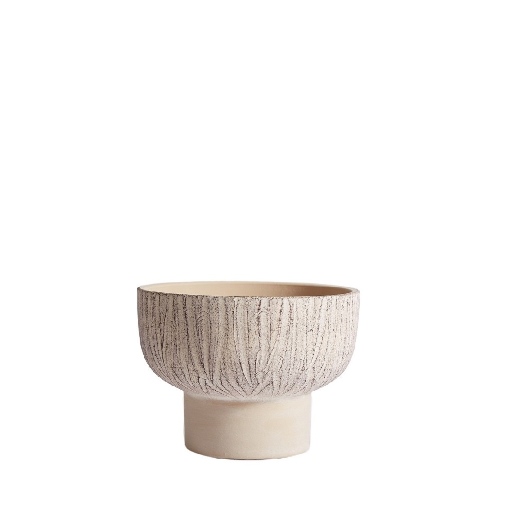 Γλάστρες - Ζαρντινιέρες 24home - ΣΗΜΑΝΤΙΚΟ: Σε περίπτωση διαφοράς τιμής από το κατάστημα ισχύει παντα και μόνο η τιμή του καταστήματος Κασπώ Κεραμικό Μπεζ ESPIEL 25x21,5εκ. TOF102K2 (Σετ 2 Τ