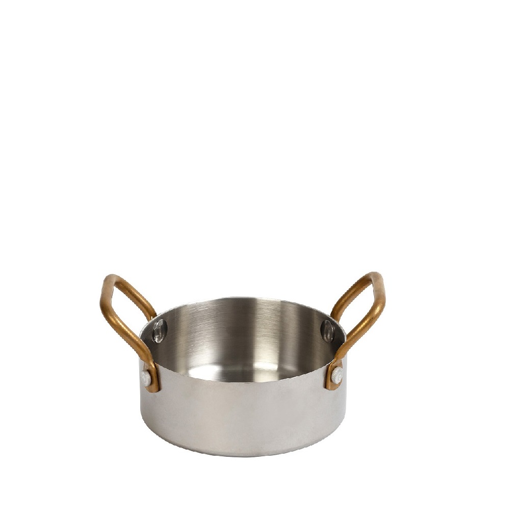 ESPIEL Σκεύος Σερβιρίσματος Ανοξείδωτο 18/10 Με Λαβές Shiny Silver ESPIEL 15x10x5εκ./360ml FEV303 (Υλικό: Ανοξείδωτο, Χρώμα: Ασημί ) - ESPIEL - FEV303