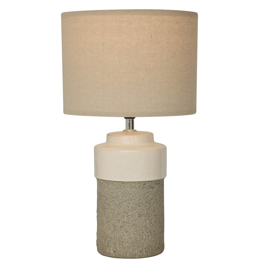 Διακοσμητικά Επιτραπέζια 24home - ΣΗΜΑΝΤΙΚΟ: Σε περίπτωση διαφοράς τιμής από το κατάστημα ισχύει παντα και μόνο η τιμή του καταστήματος Φωτιστικό Επιτραπέζιο Κεραμικό Μπεζ ESPIEL 23x23x41,5εκ