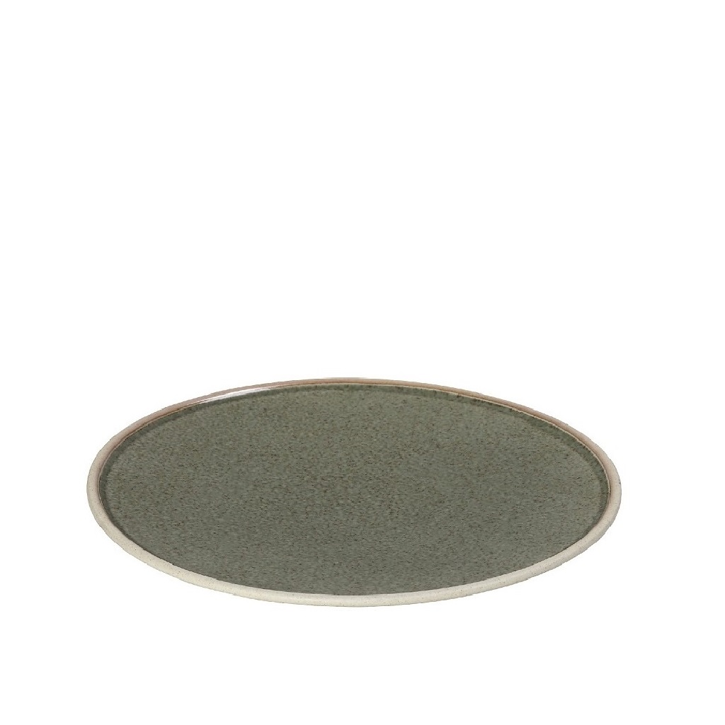 Πιάτο Ρηχό Φαγητού Πορσελάνης Πράσινο ESPIEL 25,5x25,5x