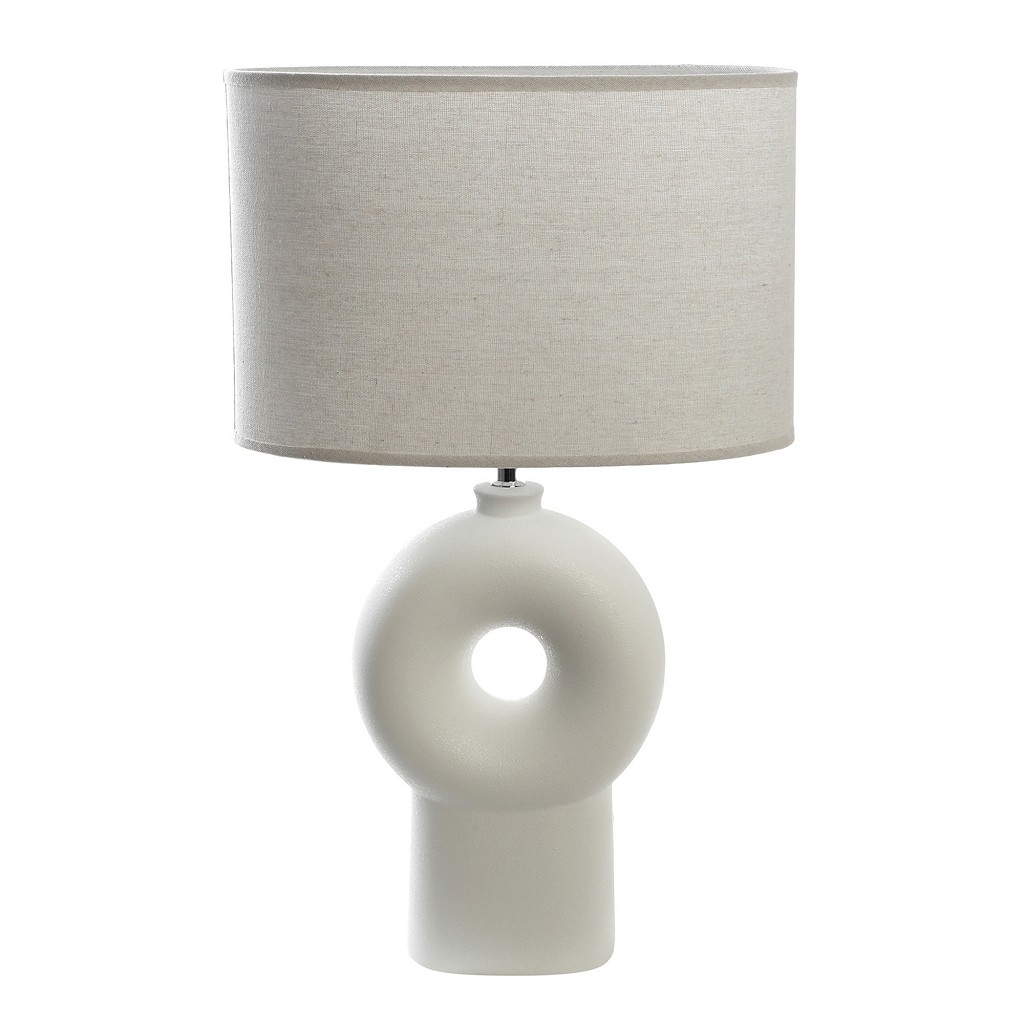 Φωτιστικό Επιτραπέζιο Κεραμικό Λευκό ESPIEL 37x19x60,5εκ. HAP307 (Υλικό: Κεραμικό, Χρώμα: Λευκό) - ESPIEL - HAP307