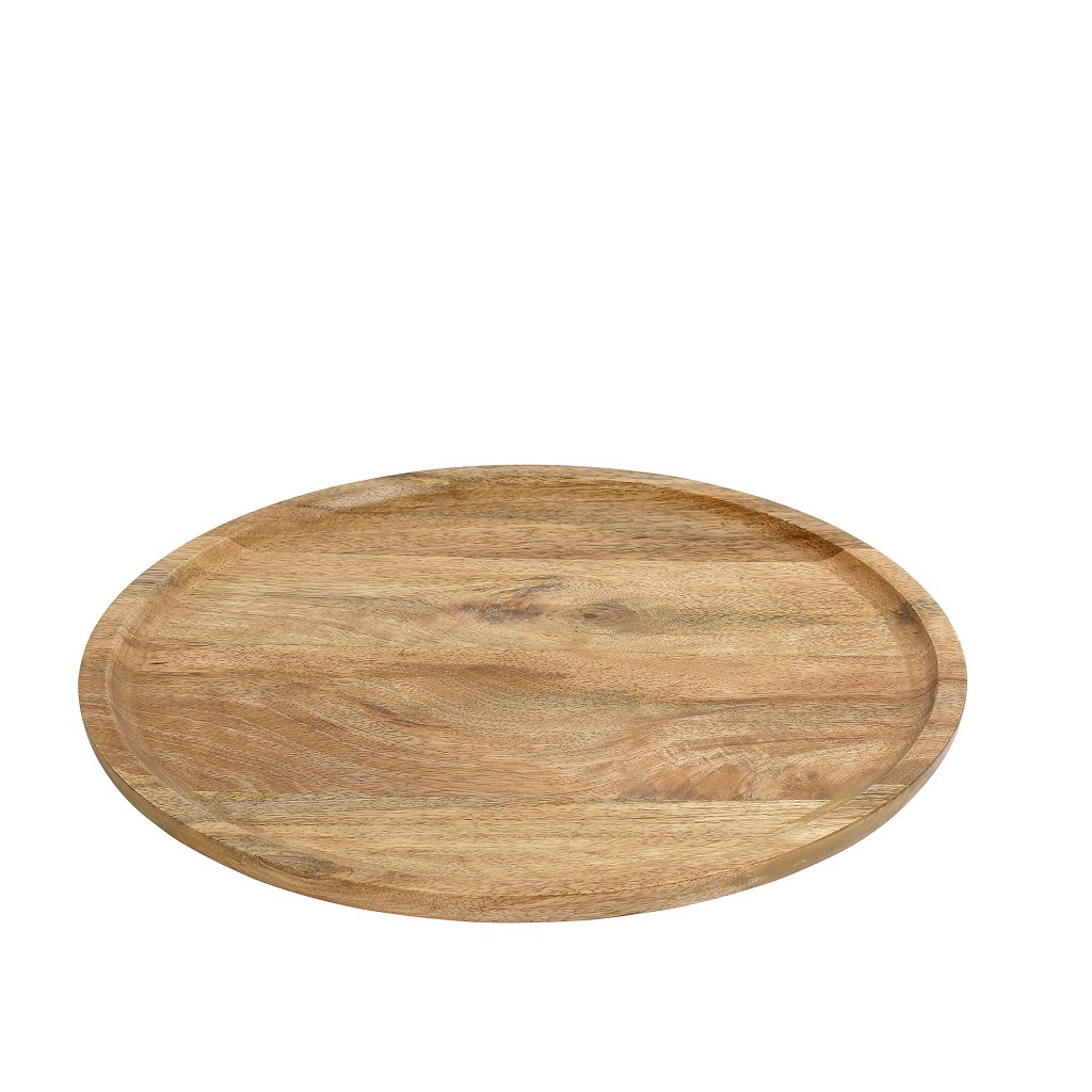 Πιατέλα Σερβιρίσματος Στρογγυλή Ξύλινη Μάνγκο ESPIEL 45x45x2εκ. AKB207 (Υλικό: Ξύλο) - ESPIEL - AKB207