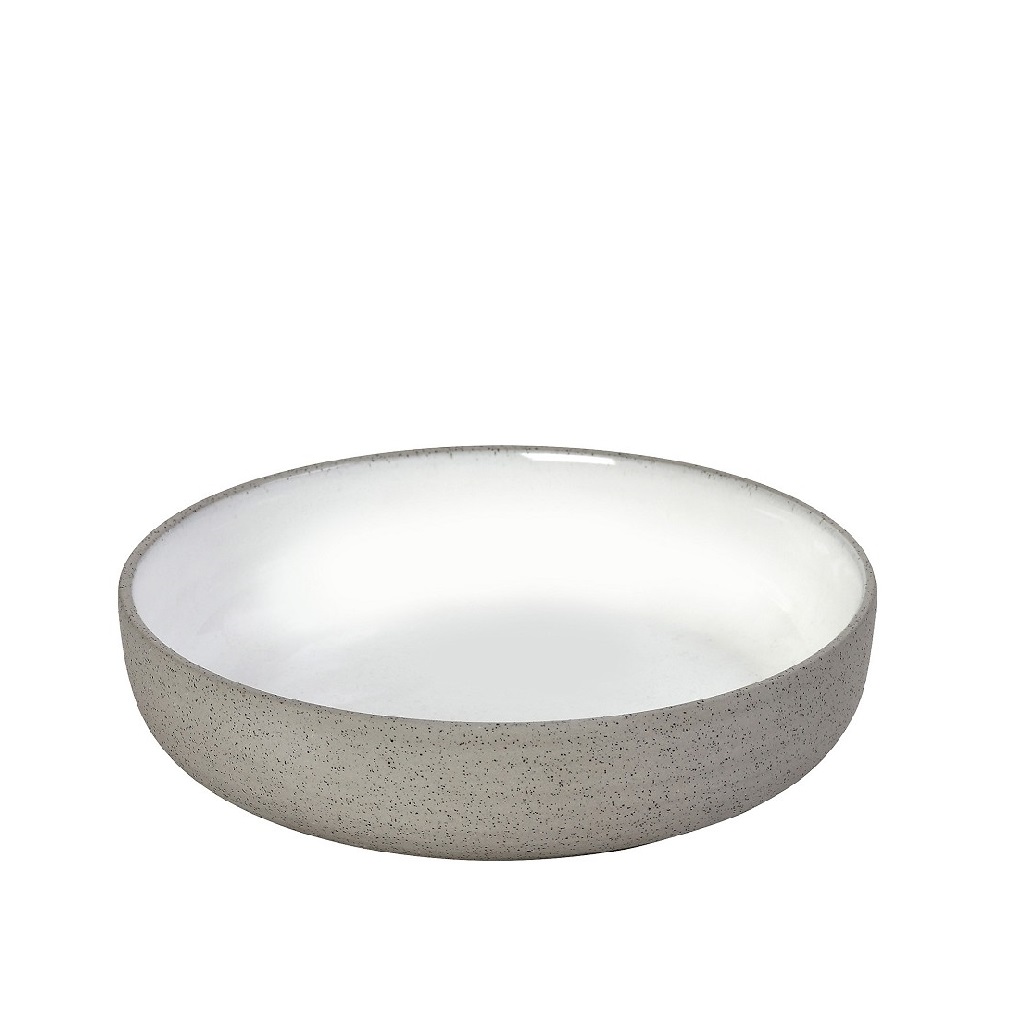 ESPIEL - ΣΗΜΑΝΤΙΚΟ: Σε περίπτωση διαφοράς τιμής από το κατάστημα ισχύει παντα και μόνο η τιμή του καταστήματος Πιάτο Βαθύ Φαγητού Stoneware Sandy White ESPIEL 20,5x4,