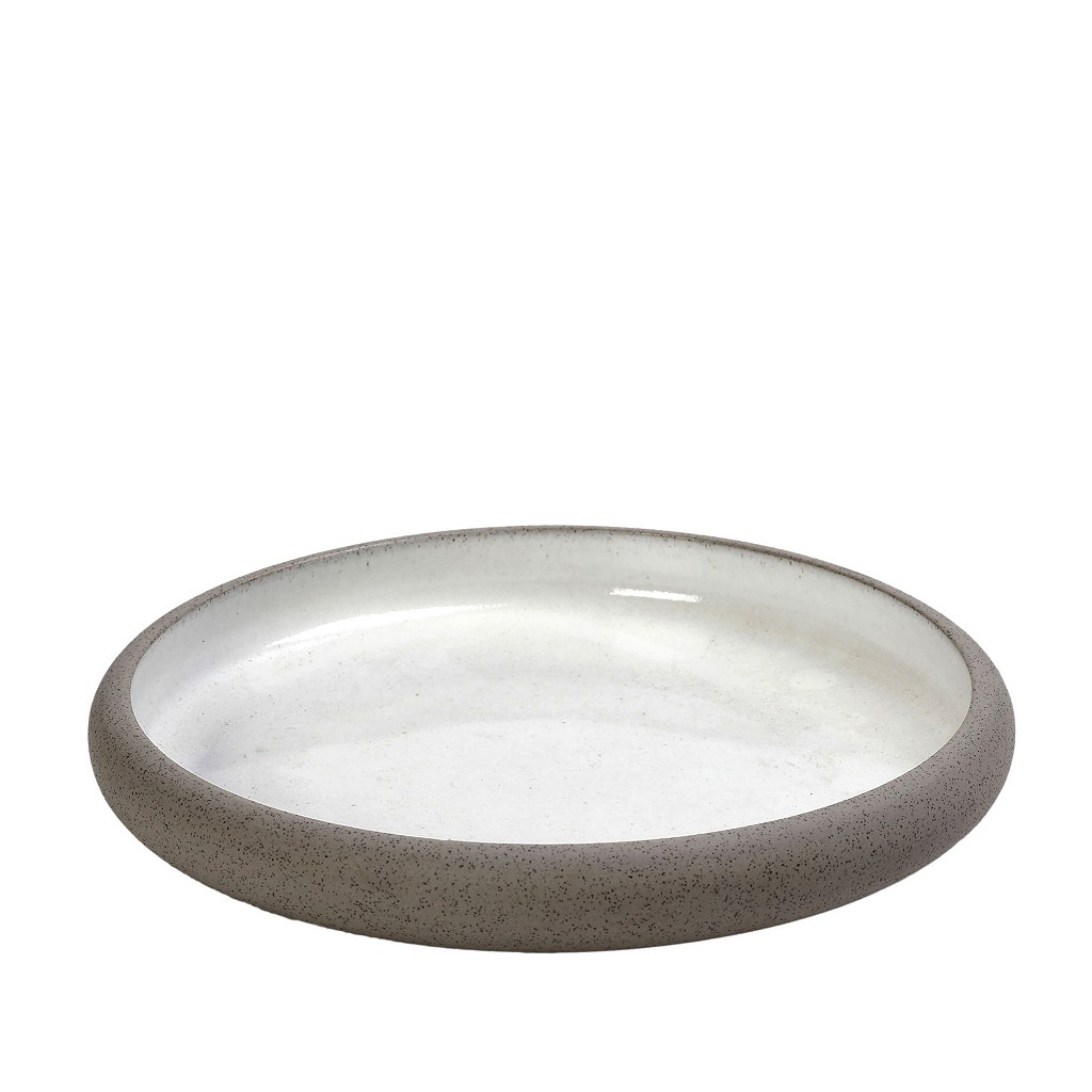 Πιάτο Ρηχό Φαγητού Stoneware Sandy White ESPIEL 24,1x4ε