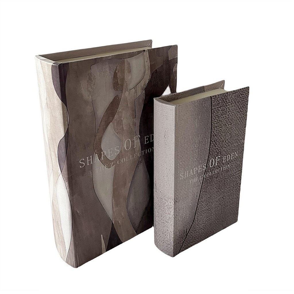 ESPIEL - ΣΗΜΑΝΤΙΚΟ: Σε περίπτωση διαφοράς τιμής από το κατάστημα ισχύει παντα και μόνο η τιμή του καταστήματος Διακοσμητικό Κουτί Βιβλίο Σετ 2τμχ Ξύλινο Μπεζ ESPIEL 3