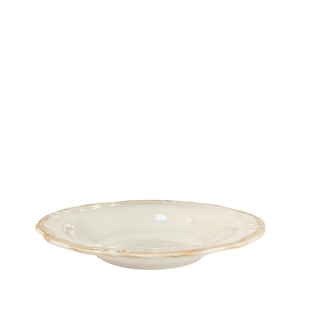 Πιάτο Φαγητού Βαθύ Stoneware Tiffany Cream ESPIEL 22,5x