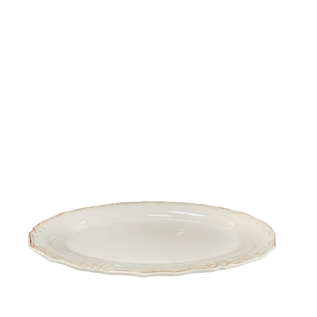 Πιατέλα Σερβιρίσματος Stoneware Tiffany Cream ESPIEL 32x21εκ. RSV105K6 (Σετ 6 Τεμάχια) (Χρώμα: Κρεμ, Υλικό: Stoneware) - ESPIEL - RSV105K6