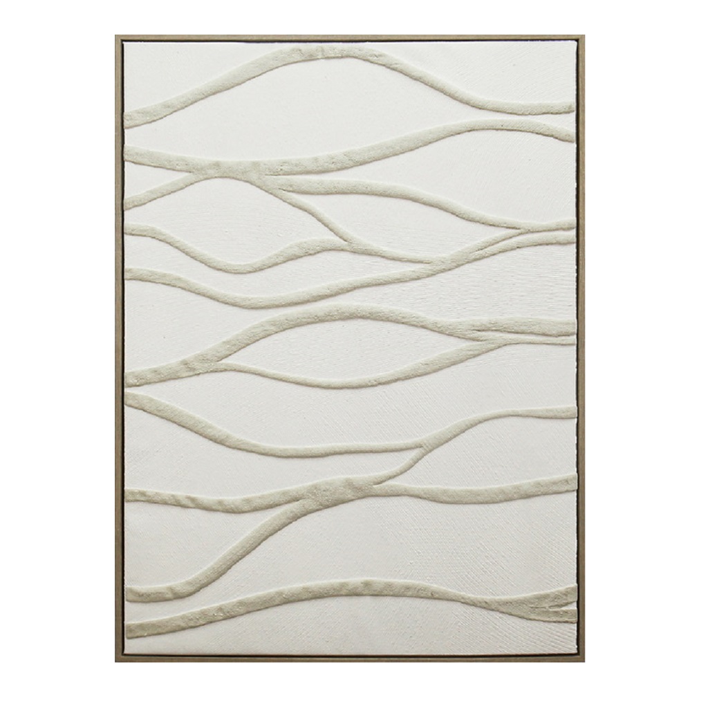 ESPIEL - ΣΗΜΑΝΤΙΚΟ: Σε περίπτωση διαφοράς τιμής από το κατάστημα ισχύει παντα και μόνο η τιμή του καταστήματος Πίνακας Καμβάς Mdf-Ps Plastic Λευκός-Μπεζ ESPIEL 60x80ε