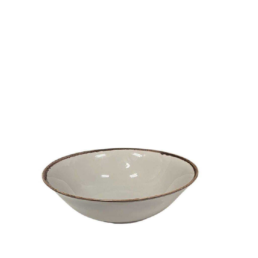 ESPIEL Σαλατιέρα Πορσελάνης Vibes Grey ESPIEL 23x6,5εκ. TLS104K6 (Σετ 6 Τεμάχια) (Υλικό: Πορσελάνη, Χρώμα: Γκρι) - ESPIEL - TLS104K6