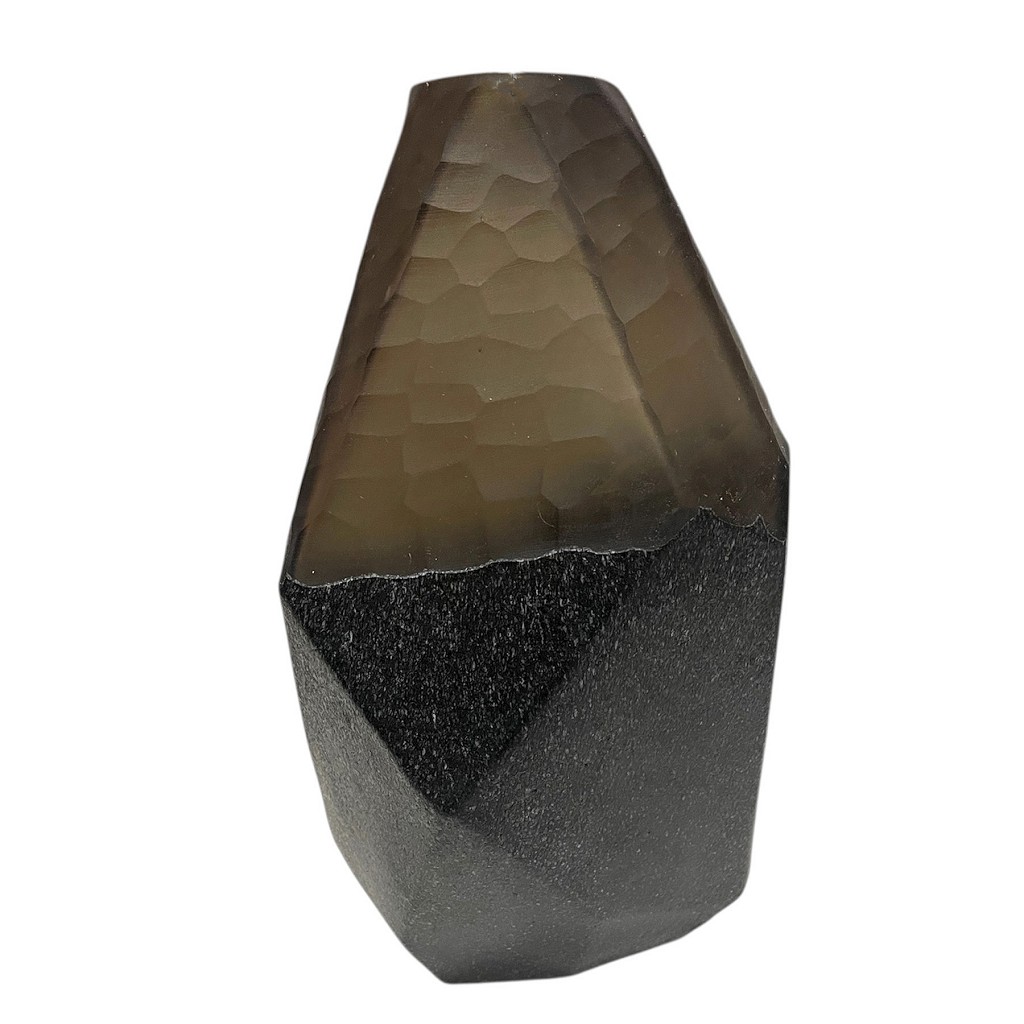 Διακοσμητικά Επιτραπέζια 24home - ΣΗΜΑΝΤΙΚΟ: Σε περίπτωση διαφοράς τιμής από το κατάστημα ισχύει παντα και μόνο η τιμή του καταστήματος Βάζο Γυάλινο Μαύρο-Καφέ ESPIEL 19x32εκ. DWQA1006 (Υλικό