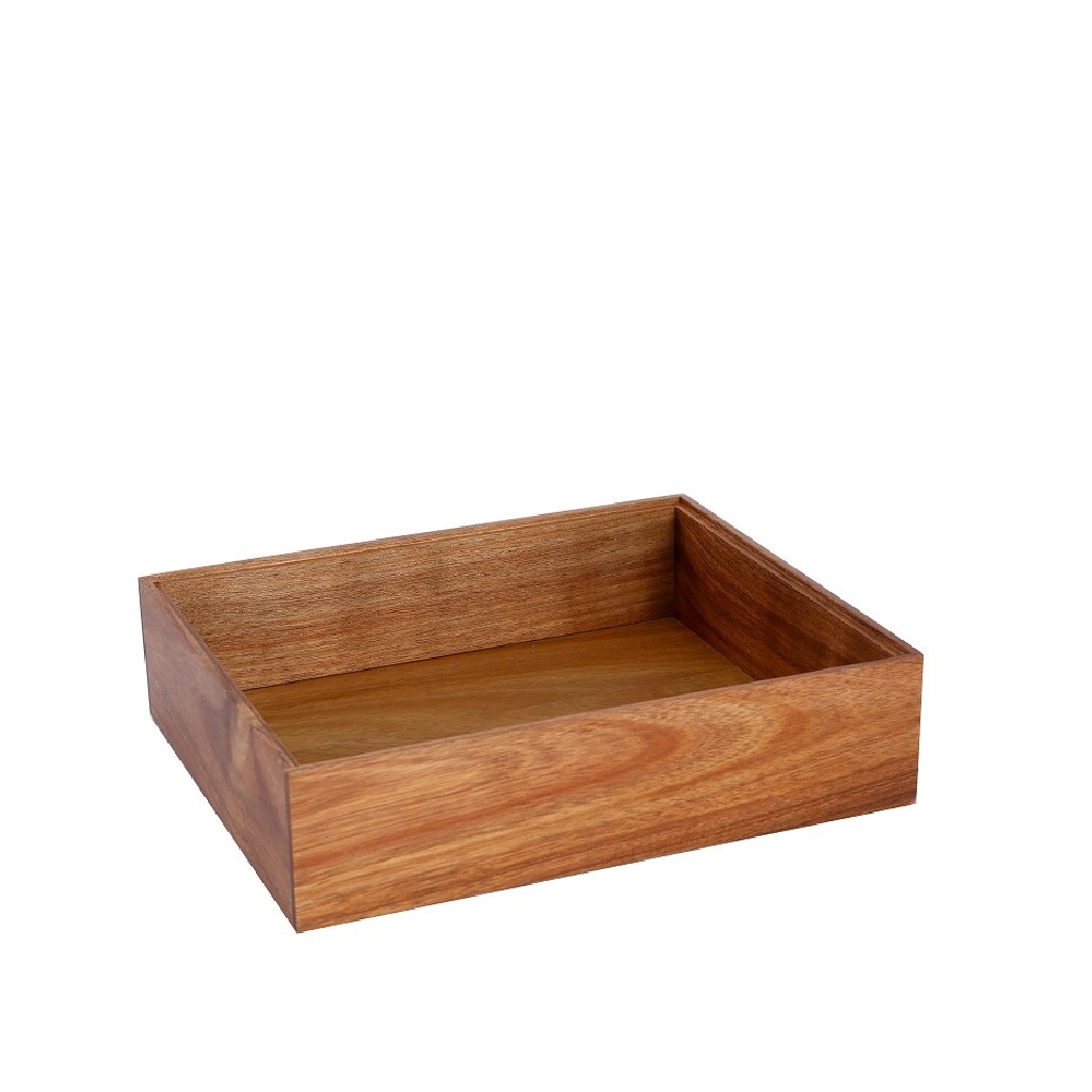 Κουτί Ξύλινο Ακακίας Στοιβαζόμενο ESPIEL 32,5x26,5x8,5εκ. BUK105 (Υλικό: Ξύλο) - ESPIEL - BUK105