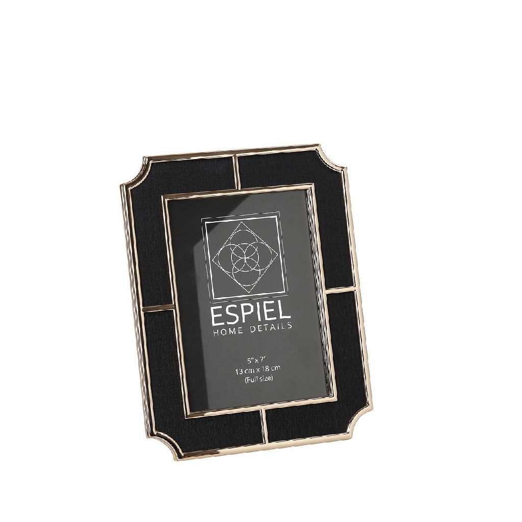 Κορνίζα Μεταλλική Με Μαύρο Ύφασμα ESPIEL 13x18εκ. FAM73