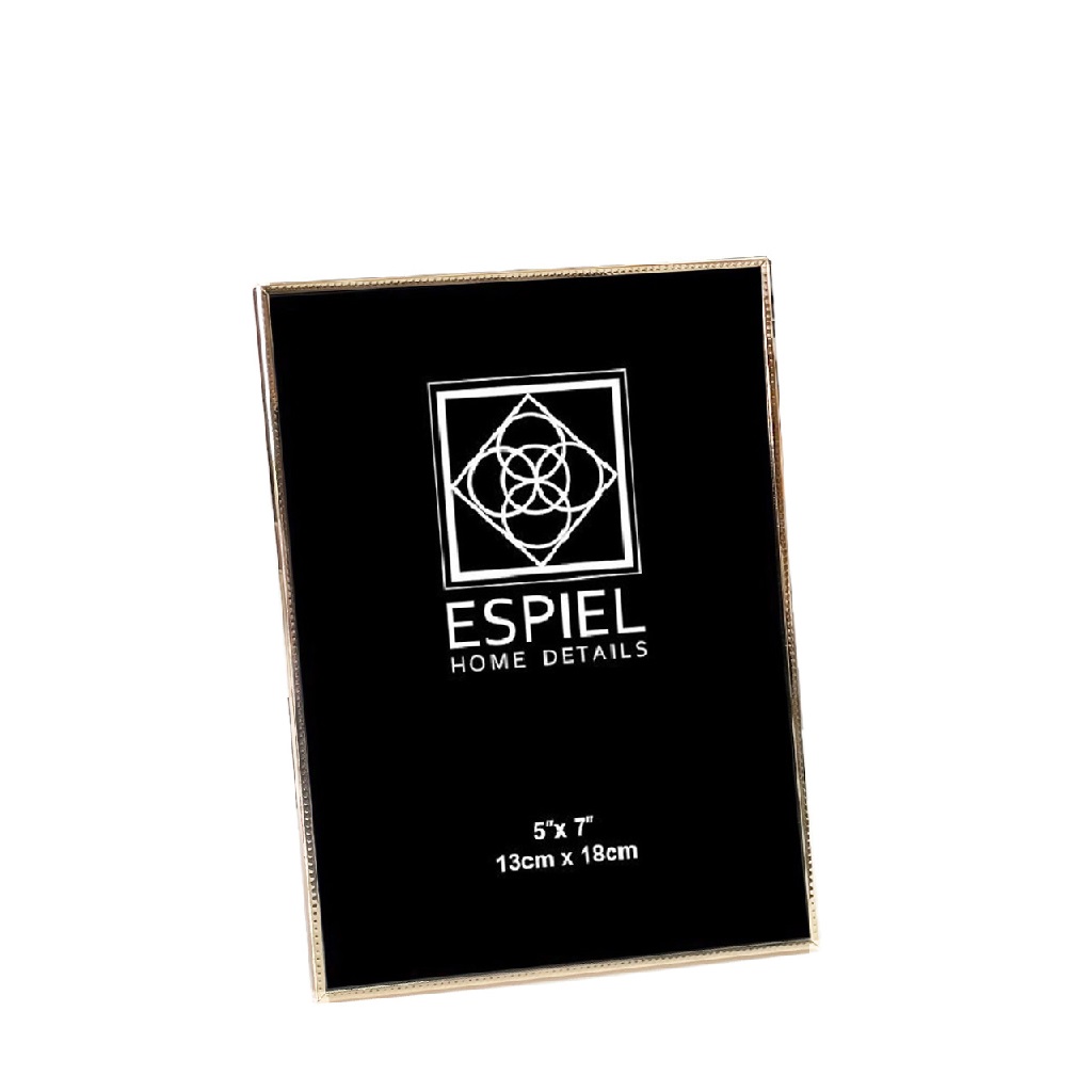 Κορνίζες 24home - ΣΗΜΑΝΤΙΚΟ: Σε περίπτωση διαφοράς τιμής από το κατάστημα ισχύει παντα και μόνο η τιμή του καταστήματος Κορνίζα Μεταλλική Χρυσή ESPIEL 13x18εκ. FAM750 (Υλικό: