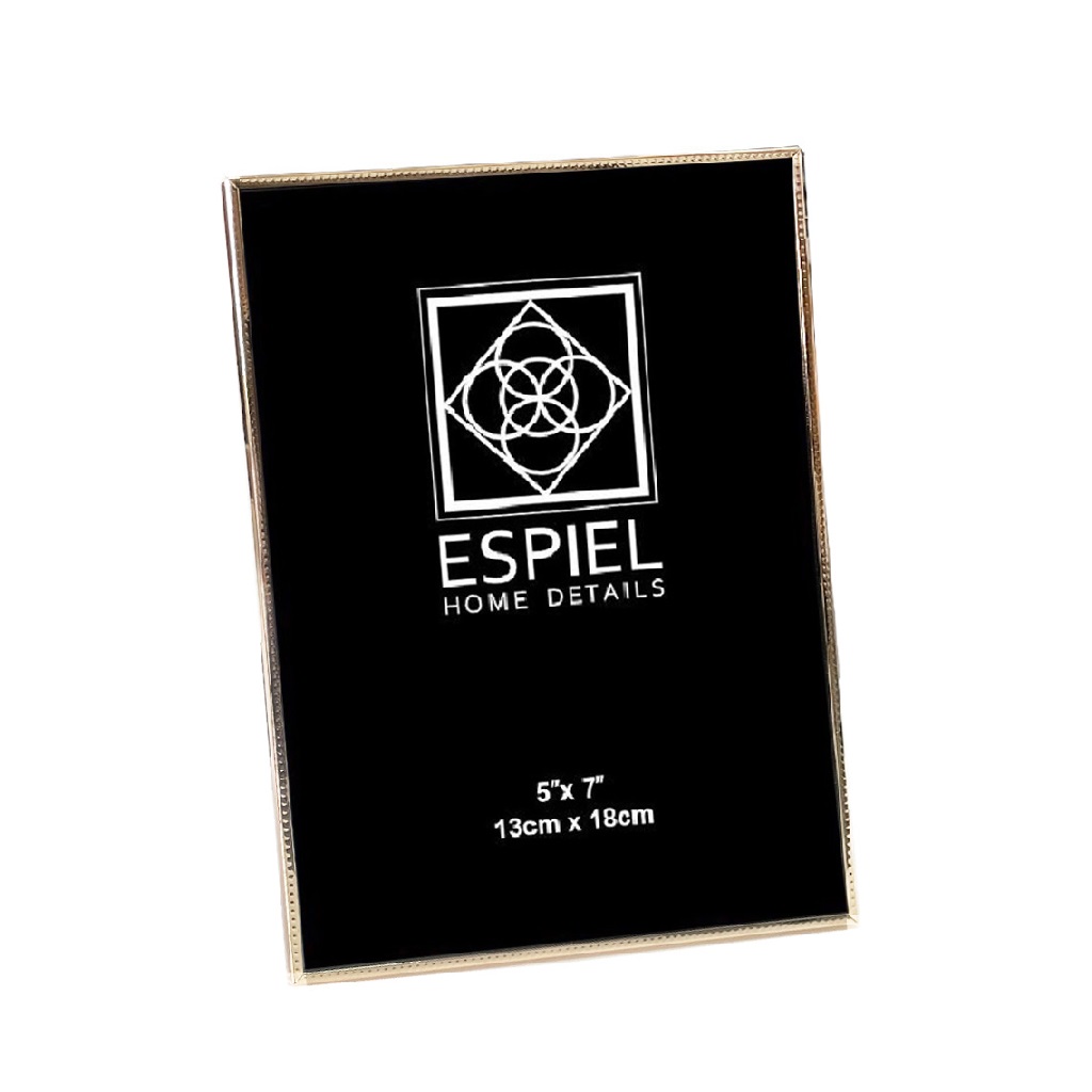 ESPIEL - ΣΗΜΑΝΤΙΚΟ: Σε περίπτωση διαφοράς τιμής από το κατάστημα ισχύει παντα και μόνο η τιμή του καταστήματος Κορνίζα Μεταλλική Χρυσή ESPIEL 15x20εκ. FAM751 (Υλικό: