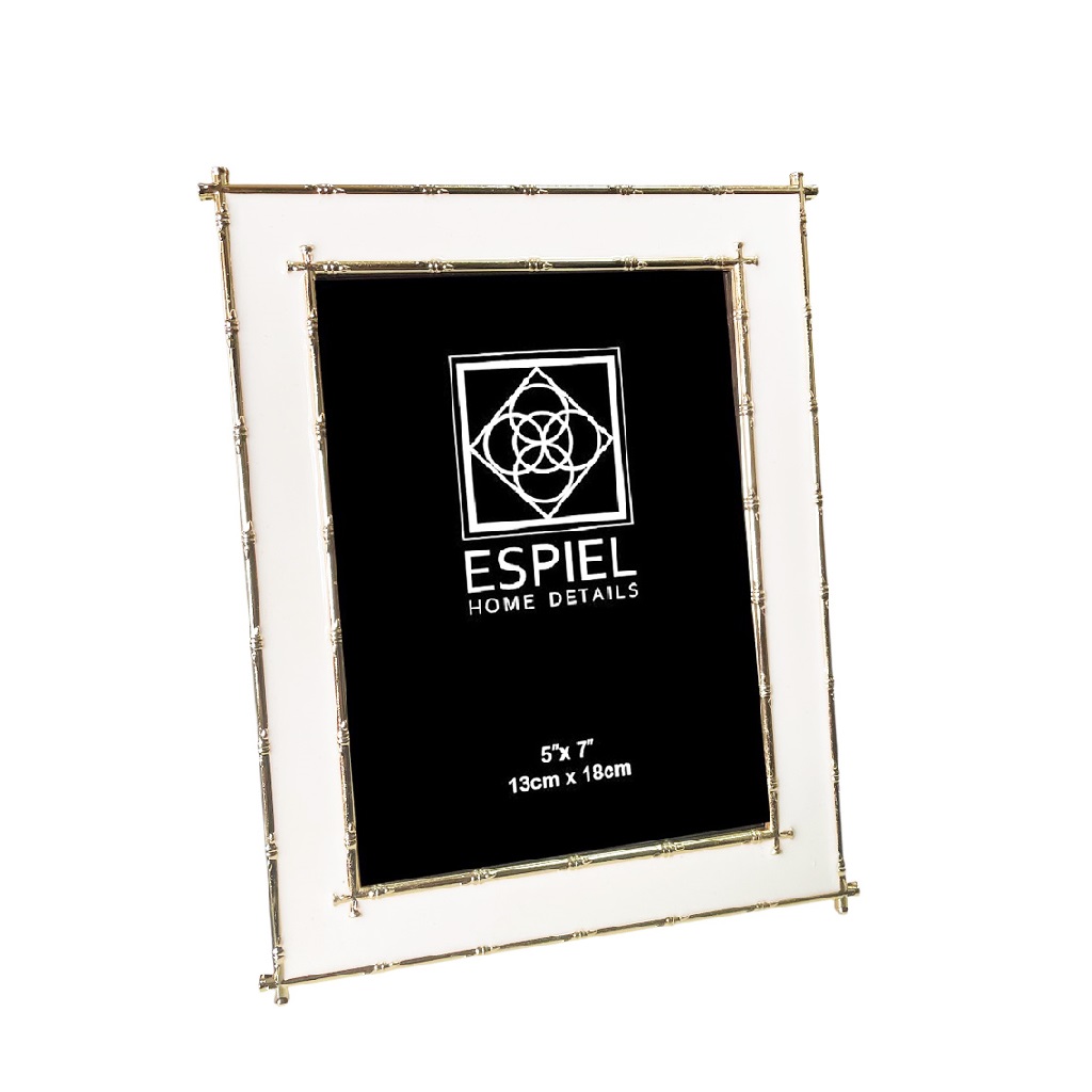 Κορνίζα Μεταλλική Χρυσή-Λευκή ESPIEL 13x18εκ. FAM761 (Υ