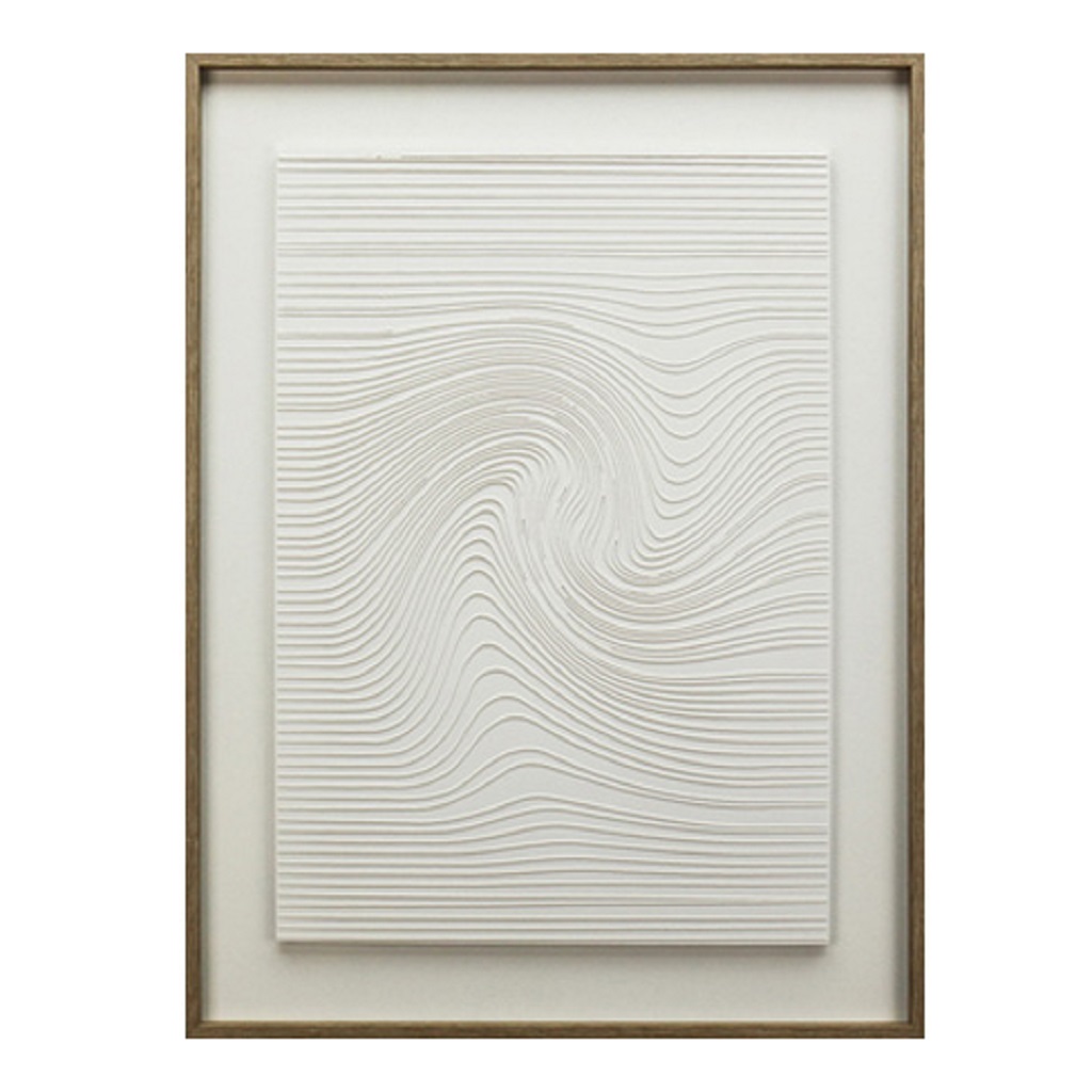 Πίνακας Σε 3D Καμβά Mdf-Ps Plastic Λευκός ESPIEL 60x3x8