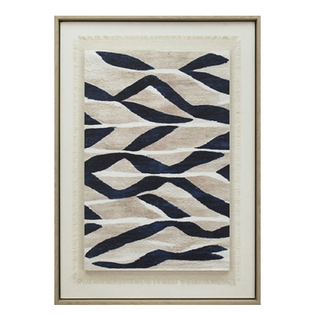 Πίνακας Σε 3D Καμβά Mdf-Ps Plastic Μπεζ-Μπλε ESPIEL 50x