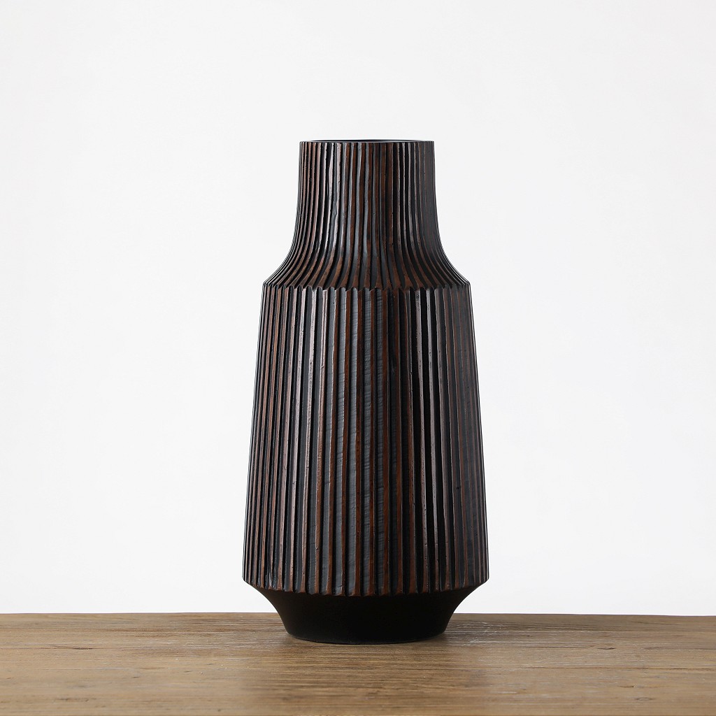 Βάζο Ανάγλυφο Polyresin Καφέ 20,5x2,5x41εκ. ESPIEL FIK4