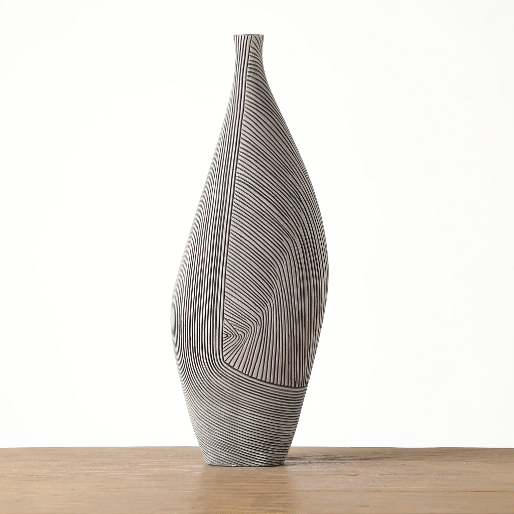 ESPIEL - ΣΗΜΑΝΤΙΚΟ: Σε περίπτωση διαφοράς τιμής από το κατάστημα ισχύει παντα και μόνο η τιμή του καταστήματος Βάζο Ανάγλυφο Polyresin Γκρι ESPIEL 19x11x51εκ. FIK406