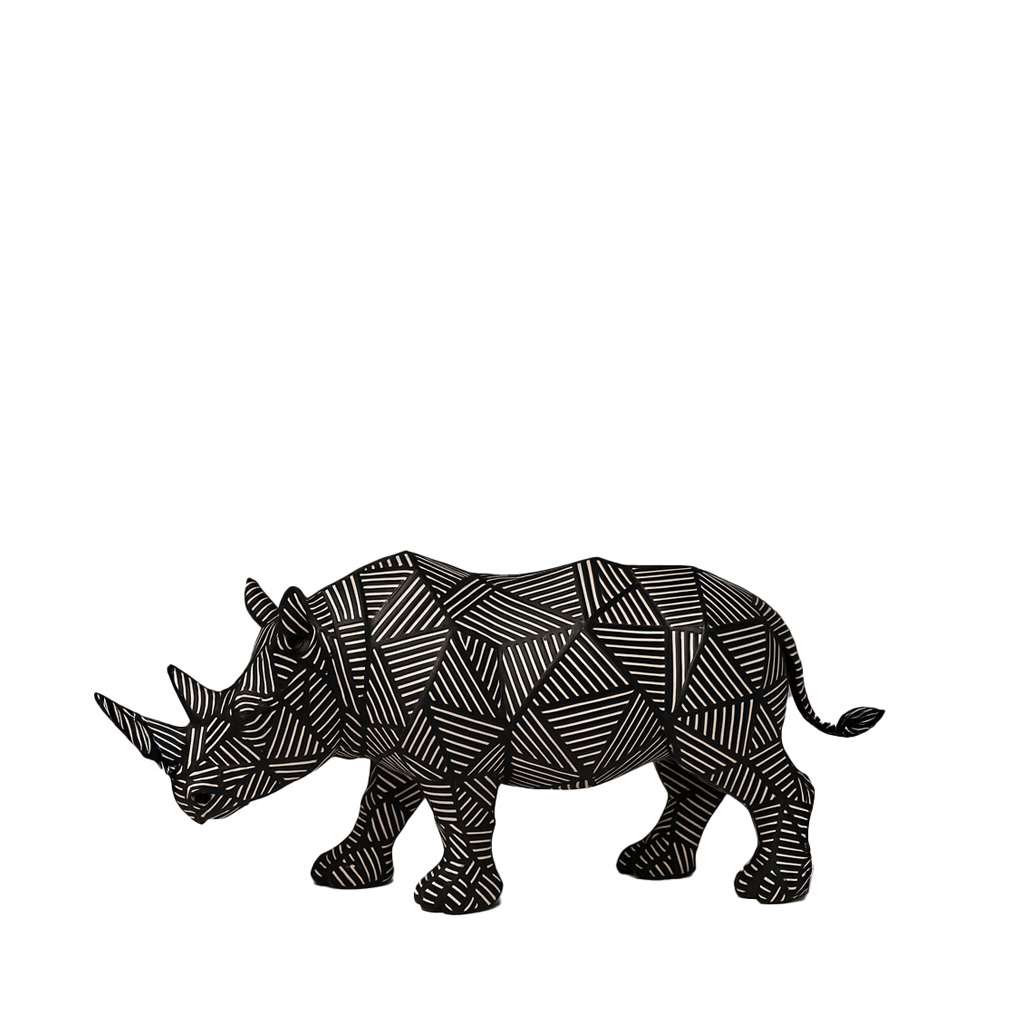 Διακοσμητική Επιτραπέζια Γεωμετρική Φιγούρα Ρινόκερος P