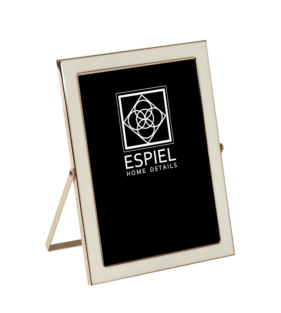 Κορνίζα Μεταλλική Λευκή-Χρυσή ESPIEL 20x25εκ. FAM604 (Υ