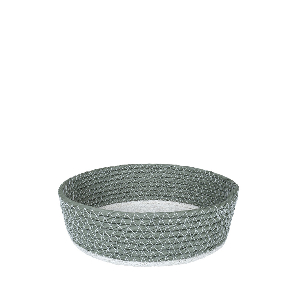 Καλάθι Σερβιρίσματος Rattan Χακί-Λευκό 18x6εκ. ESPIEL F