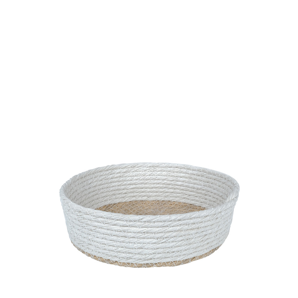 Καλάθι Σερβιρίσματος Rattan Natural-Λευκό 18x6εκ. ESPIE