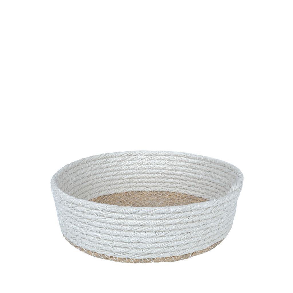 Καλάθι Σερβιρίσματος Rattan Natural-Λευκό 20x6εκ. ESPIE